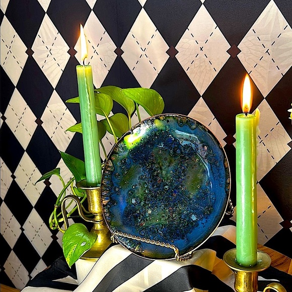 Copper Enamel Art Plate | Vibrant Hand-Fired Colors • One-of-a-Kind - Picture 9 of 13